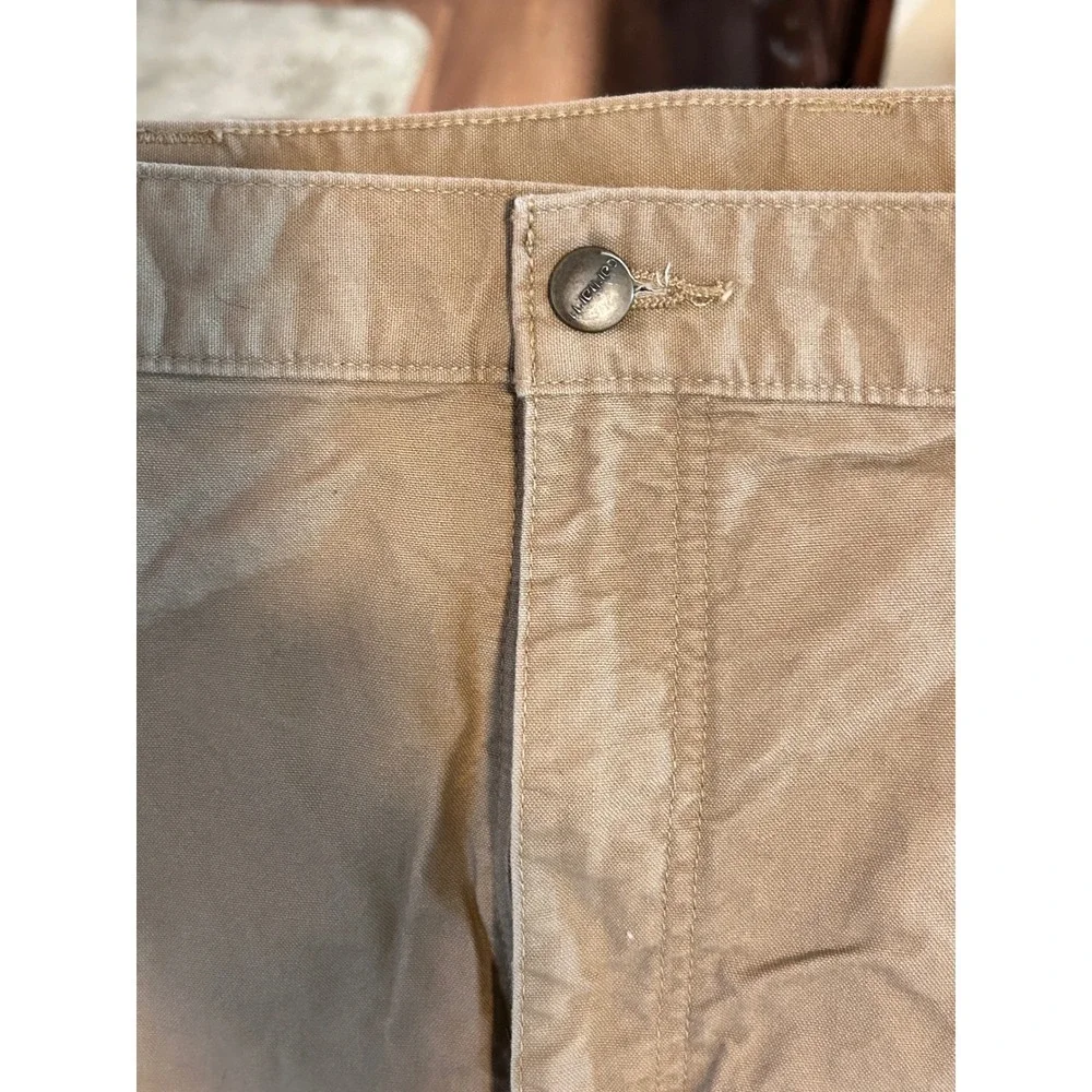 Carhartt Men's Khaki‎ Dungaree Fit Cotton Work Pants Size 42x34